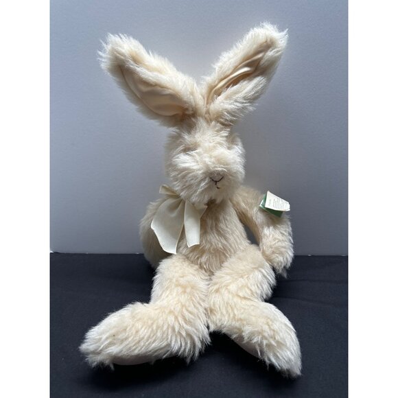 Vintage Russ "Magnolia" Plush Cream Bunny Rabbit With Bow - Picture 1 of 10